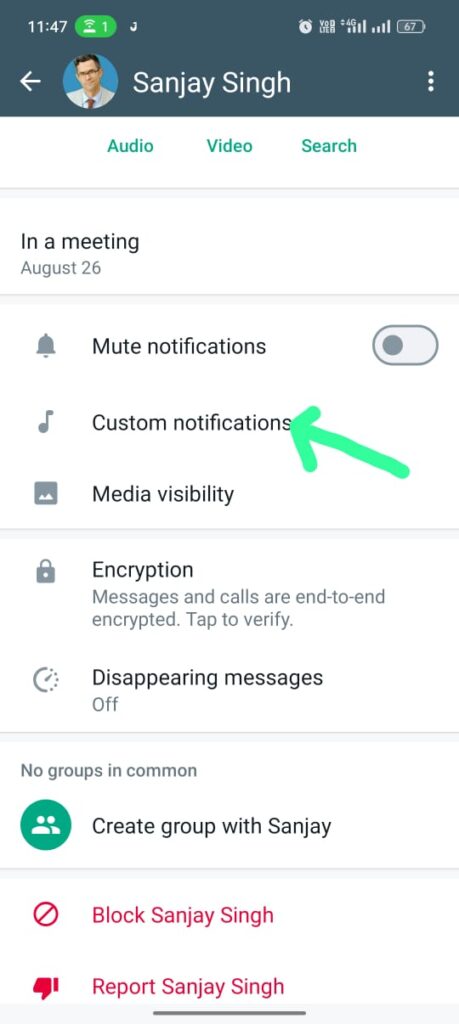 Whatsapp Me Custom Notification Set Karein