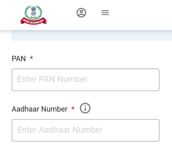 enter your pan and aadhar number